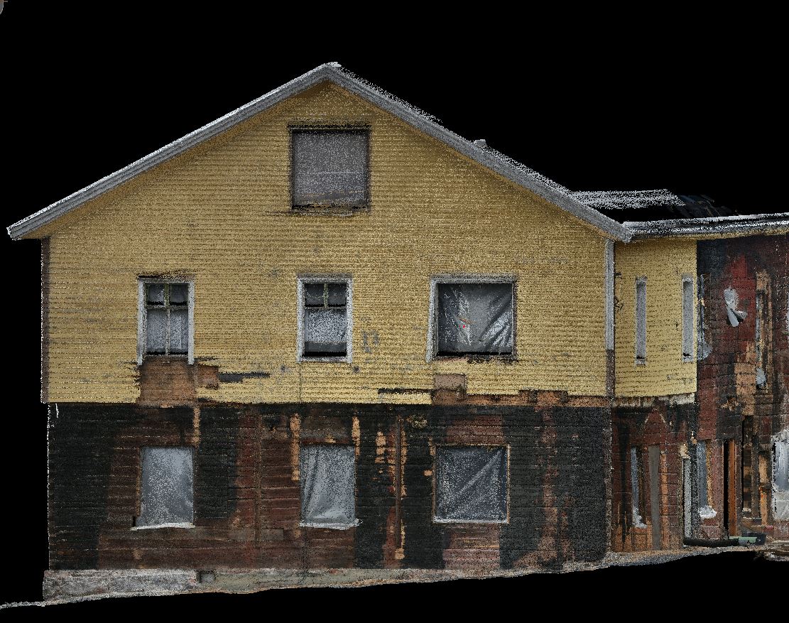 Point cloud model of the building